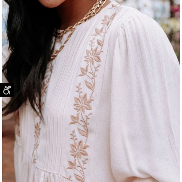 Light pink floral peplum top - Picture 3 of 4